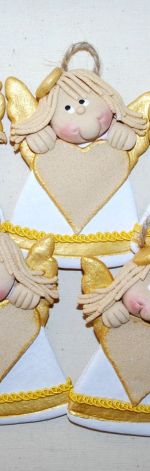 Złote serca - anioły - chrzest, komunia święta, 