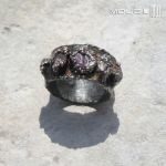 Szorpaty turmalin - rustykalny pierścionek