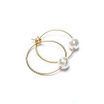Alloys Collection /one pearl/ white vol.2 - kolczyki - 