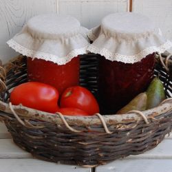 Lniane kapturki na słoiki