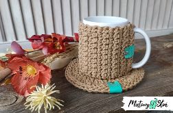 Kubek w sweterku i podkładka ~ cappuccino Kubek w sweterku i podkładka ~ cappuccino