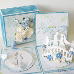 Ślubne życzenia w pudełku - Para na mostku - null