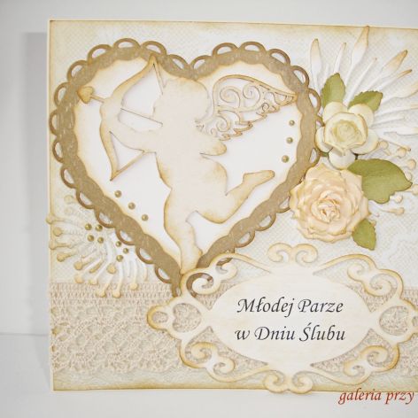 Romantyczna kartka ślubna nr 2
