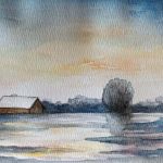 Pejzaż 1-akwarela formatu A5 - 