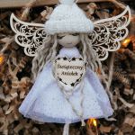 Świąteczny aniołek zawieszka - na prezent - 