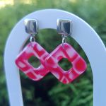 "Liwia" - kolczyki z gliny polimerowej. - z efektem przeźroczystości