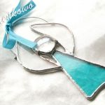 Aniołek turkusowy- technika Tiffany'ego - 