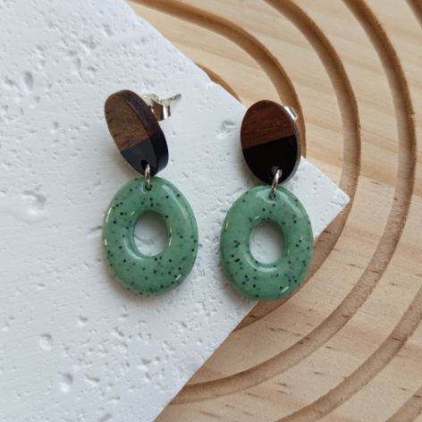 "Inet II" - kolczyki z gliny polimerowej.