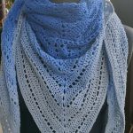 Chusta cieniowana niebieska - chusta ombre