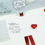 kopertówka z okazji ślubu :grey and red - 