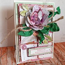 Kartka uniwersalna - Fioletowy kwiat