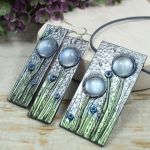 Meadow flowers - komplet biżuterii - komplet biżuterii z kamieniami