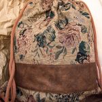 Żakardowy plecak torba 2w1 w kwiaty - 