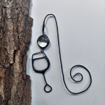 zakładka do książki Chwila zadumy szampan , witraż - zakładka na prezent