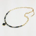 Naszyjnik z onyksem. - Naszyjnik z onyksem.