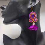 Autum Flowers kolczyki sutaszowe - 