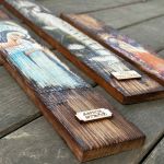 Rustykalna deska z aniołem, prezent, cytat - 