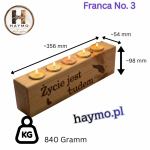 Świecznik świerkowy z grawerem Franca No. 3 - 