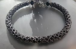 Naszyjnik Czarny Królewski Splot2