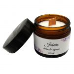 Świeczka Sojowa Jaśmin 60 ml – Ręcznie Robiona Drewniany Knot  - 