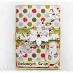 Kartka świąteczna z bałwankiem - 