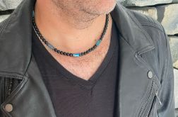 Naszyjnik męski onyks apatyt oa308