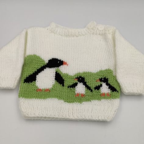 sweterek z pingwinkami