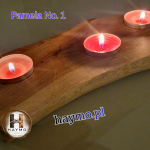 Świecznik dąb żywica epoksydowa Pamela No. 1 - 