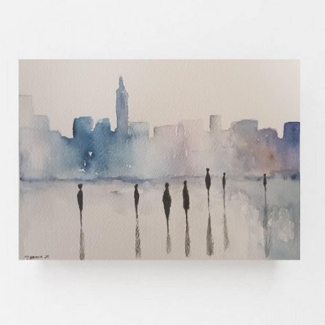 Miasto 2-akwarela formatu A5