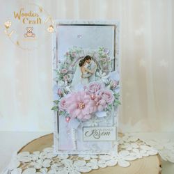 Romantyczna kartka ślubna "Lovely Day Pink 1"