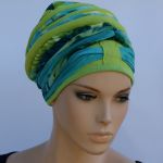 lekki turban TROPIK - szarfa zamotana wokół głowy
