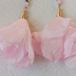 Bladoróżowe szyfonowe kolczyki - Bladoróżowe szyfonowe kolczyki