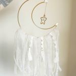 Zawieszka na ścianę księżyc | Boho dekoracja - 