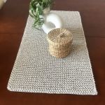 Bieżnik ręcznie robiony,obrus na stół ,35x100cm. - 