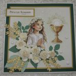 Kartka komunijna dla dziewczynki w pudełku 01 - 