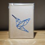 Kartka okolicznościowa - haftowana - koliber - Kartka okolicznościowa - handmade - ręcznie robiona haftowana - koliber