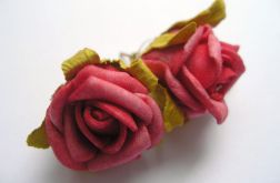 Kolczyki - piankowe róże