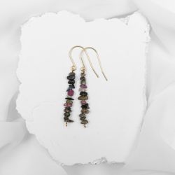 Kolczyki z turmalinami.