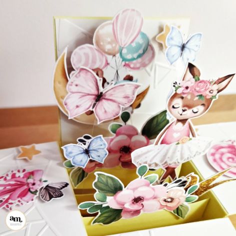 Kartka urodzinowa pop-up dla dziewczynki KPU-02