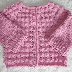 Sweterek bąbelkowy -różowy