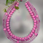 Naszyjnik Różowe Kulki Korale Kaskadowe 25.165 - 