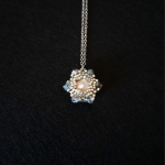 Błękitny Naszyjnik "Crystal Vitrail" - Biżuteria Handmade dla Niej