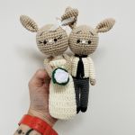 Młoda para króliczki szydełkowe prezent ślubny 4 - prezent ślubny króliczki