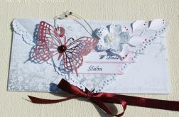 Kopertówka z okazji ślubu- bordowa rapsodia