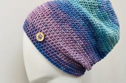 Czapka przejściowa cienka beanie smerf bawełna 34