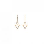 Wiszące kolczyki pozłacane z cyrkoniami Micro Pave - 