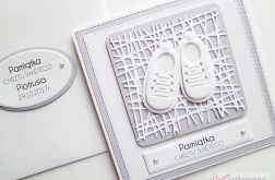 Kartka PAMIĄTKA CHRZTU biało-fioletowa #4