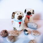 Solniczka i pieprzniczka ceramiczna Psy. Handmade - ceramiczny zestaw solniczka i pieprzniczka. jedyny egzemplarz