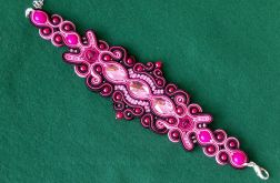 Bransoletka Czarno-różowa