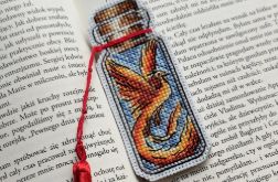 Haftowana zakładka z Feniksem z serii Harry Potter